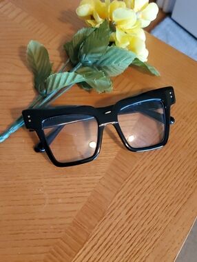 Oversized Black Square Frame Glasses